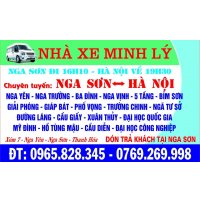 Nhà xe Minh Lý tuyến Hà Nội- Nga Sơn, Thanh Hóa